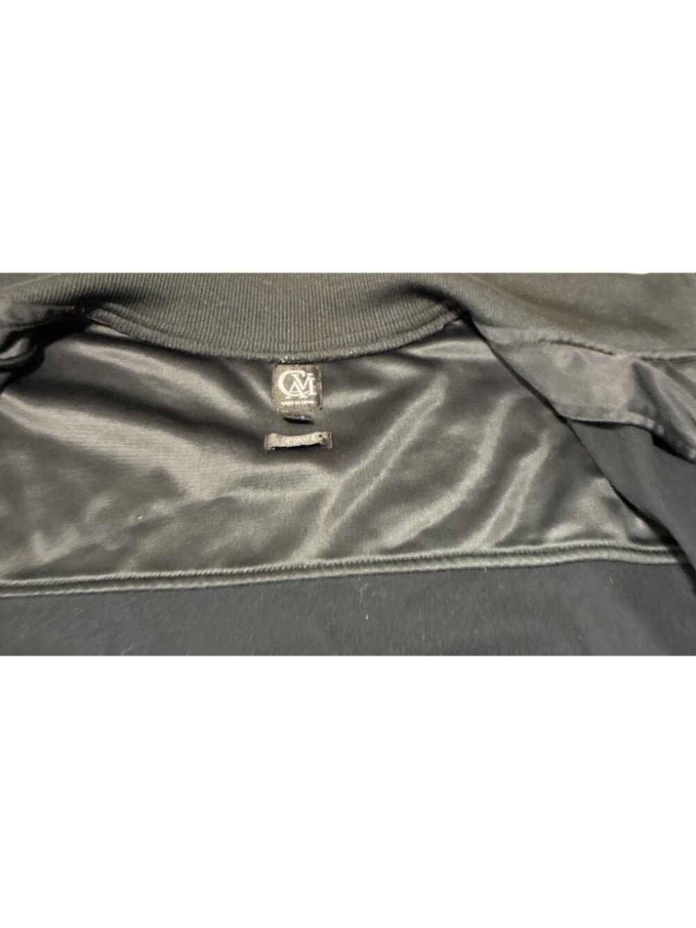 Cavi NYC Satin Track Jacket Mens 2XL Black Gold Zip Streetwear Bomber Coat - Picture 3 of 15